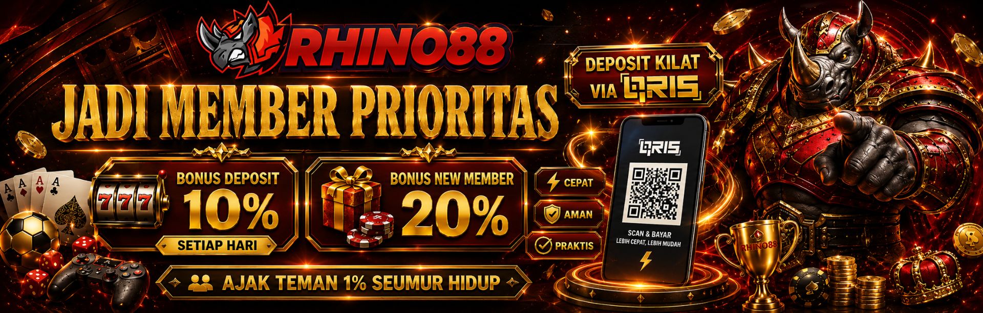 Bonus Priortas Member Rhino88